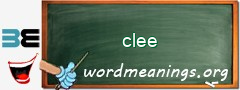 WordMeaning blackboard for clee
